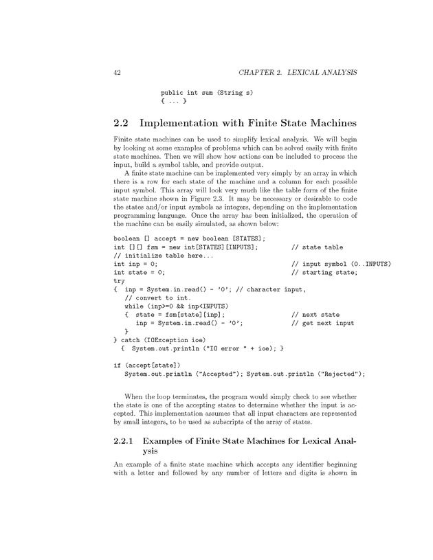 Compiler Design: Theory, Tools, and Examples - Page 42